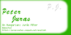 peter juras business card